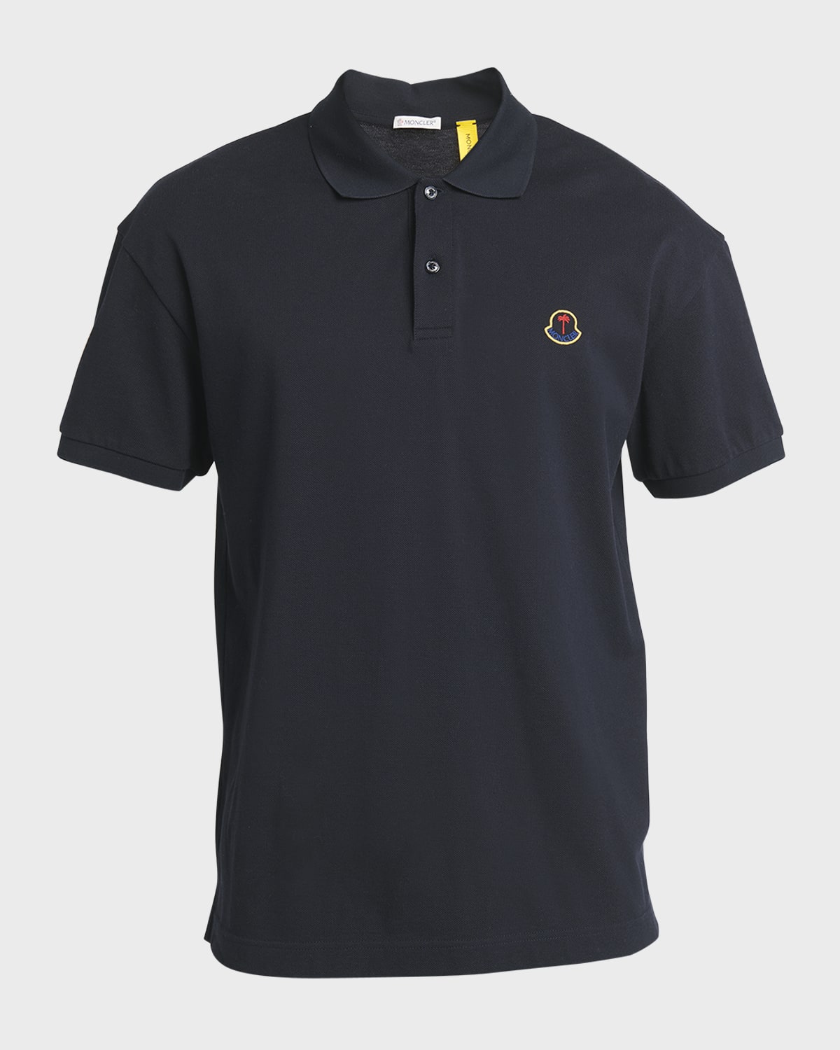 Moncler Genius Moncler x Palm Angels Men's Embroidered Crest Logo Polo Shirt