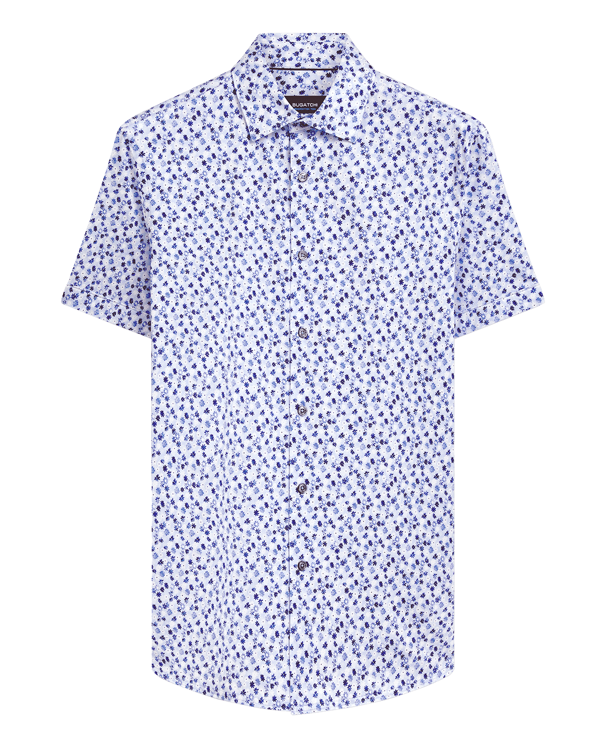 Bugatchi Men's OoohCotton Tech Flower-Print Sport Shirt