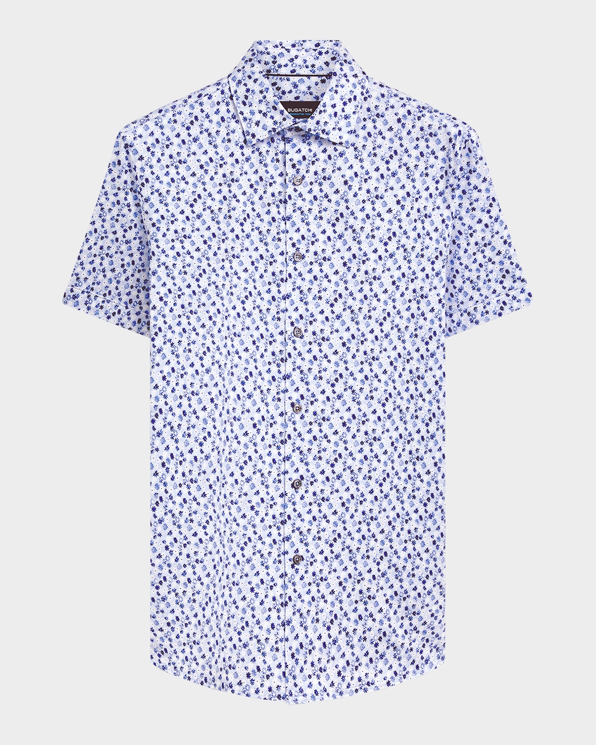 Bugatchi Men's OoohCotton Tech Flower-Print Sport Shirt