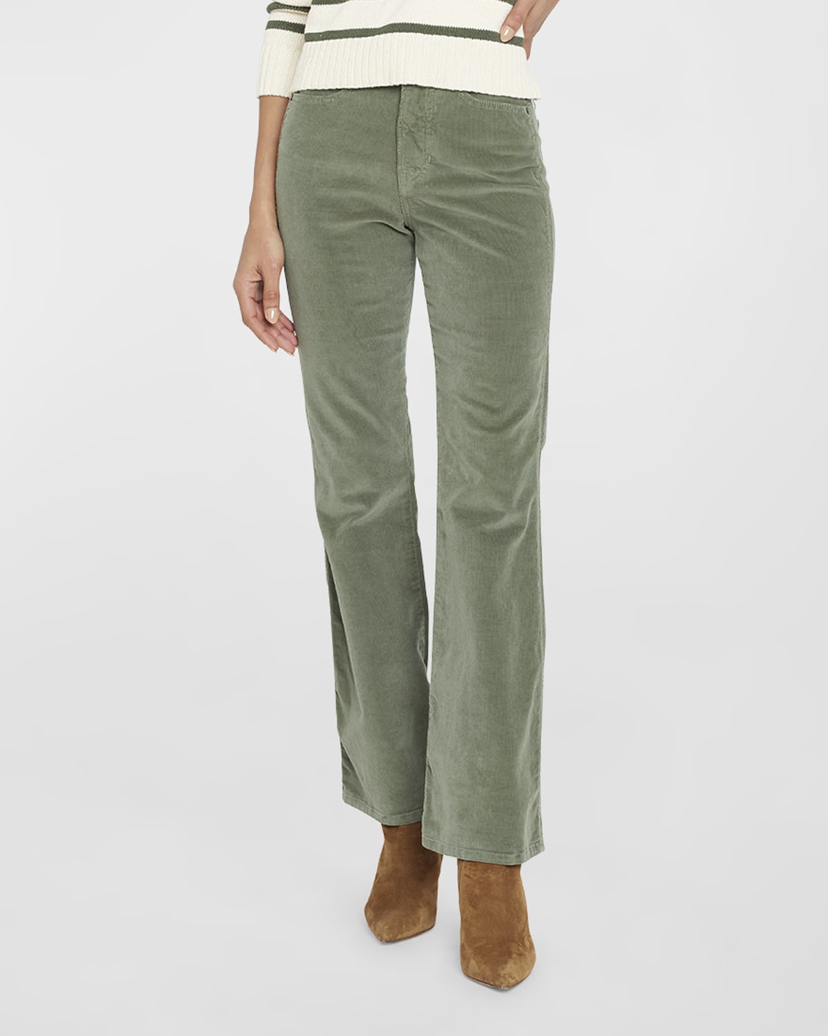 Veronica Beard Carson High Rise Flared Ankle Corduroy Jeans