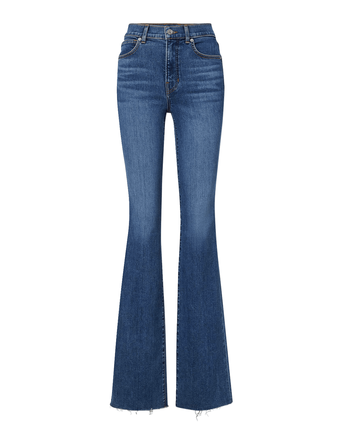 Cinq a Sept Maurice Topstitched Slit-Cuff Flare Pants | Neiman Marcus