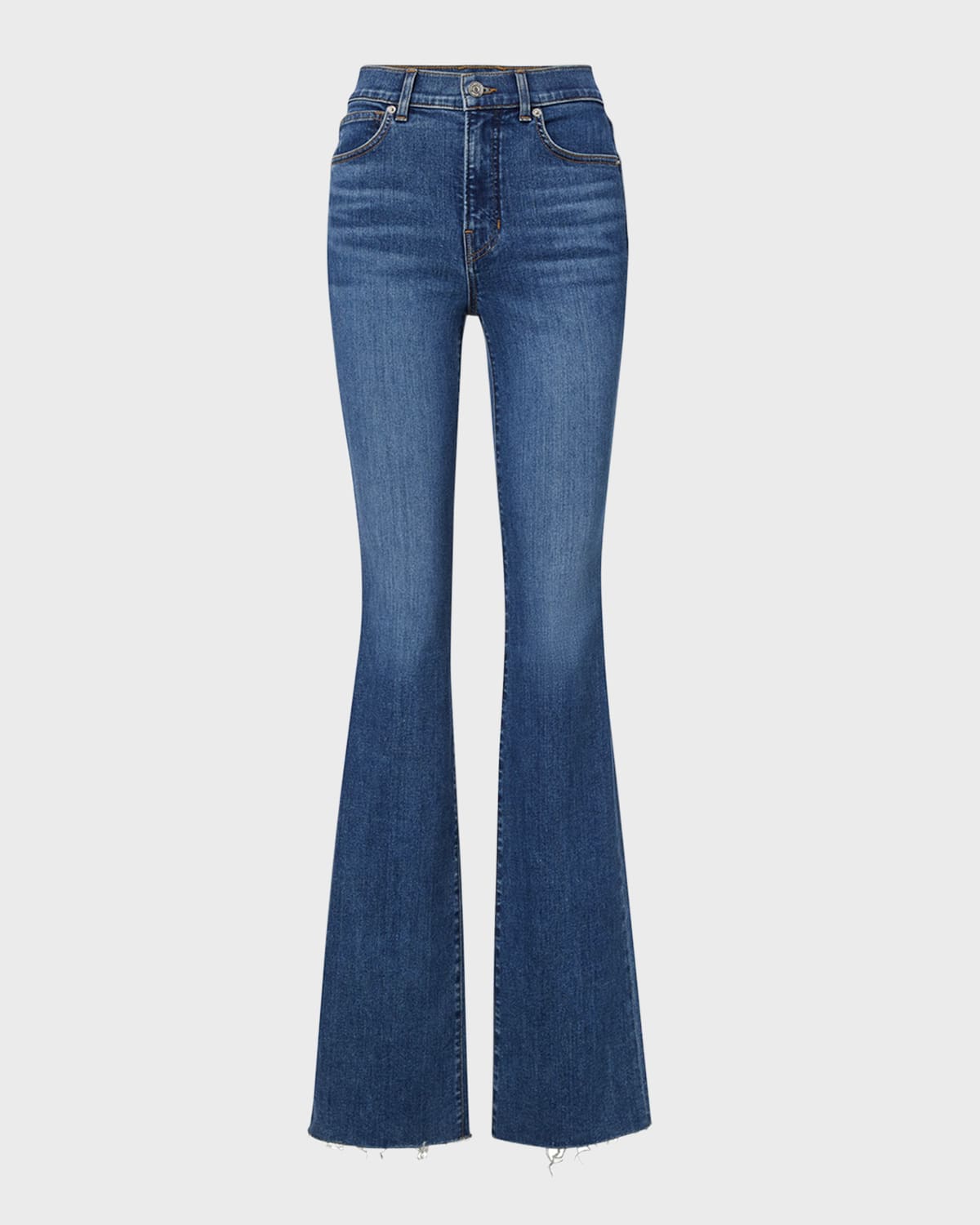 Veronica Beard Cameron Bootcut Raw Hem Jeans