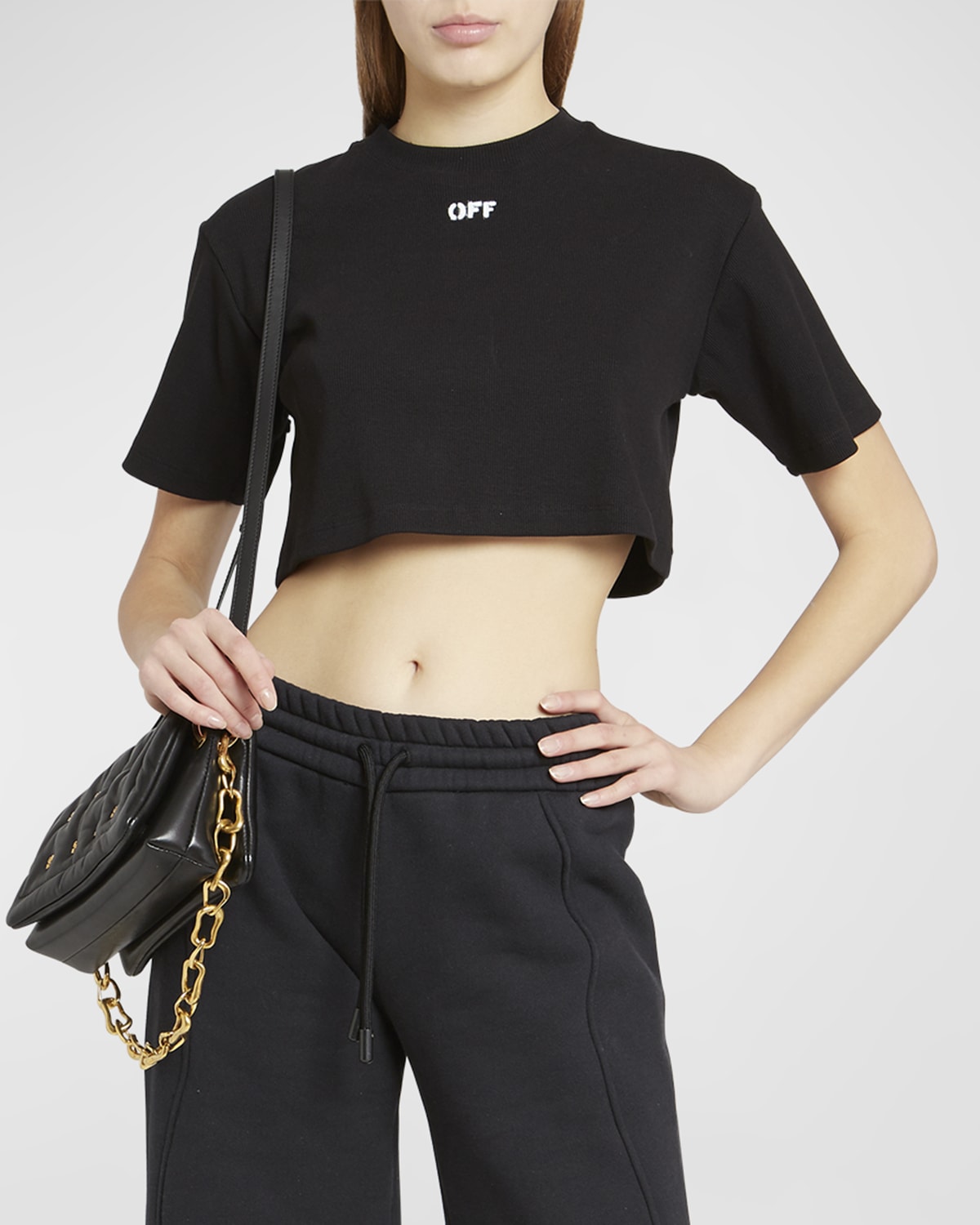 Off-White Off-Stamp Cropped Tee