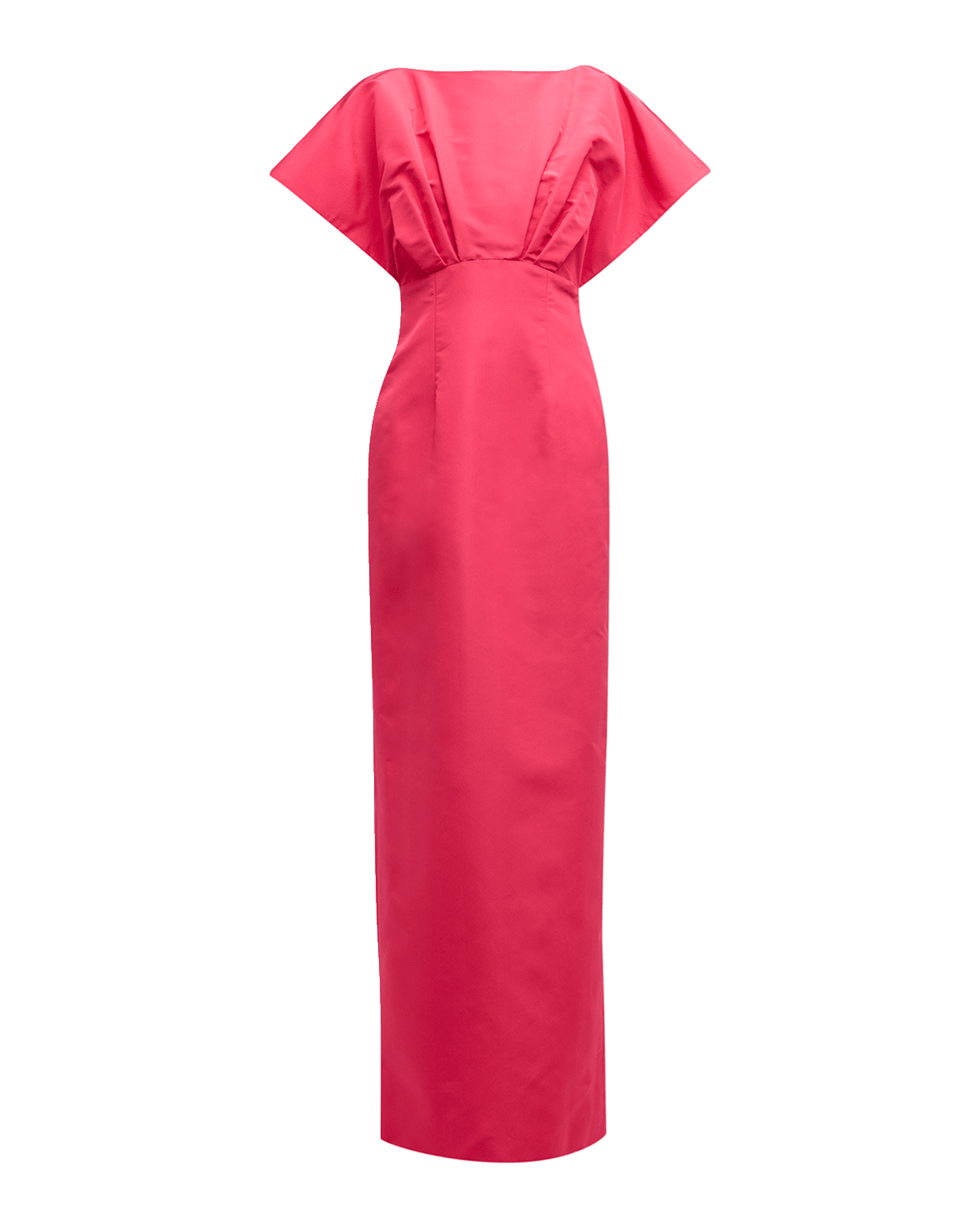 Carolina Herrera Silk Column Gown with Fan Bodice