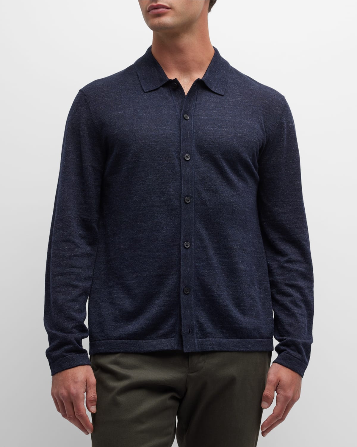Theory Men's Geon Linen-Blend Cardigan