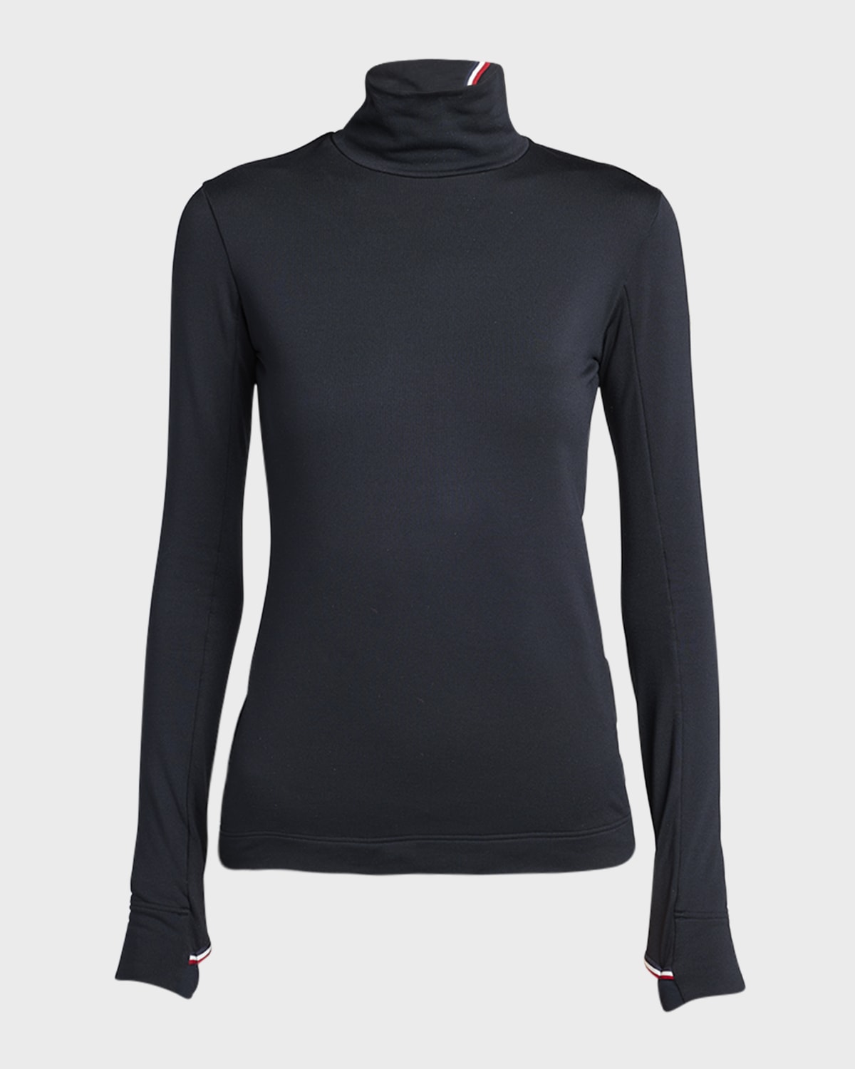 Moncler Grenoble Jersey Turtleneck with Striped Detail