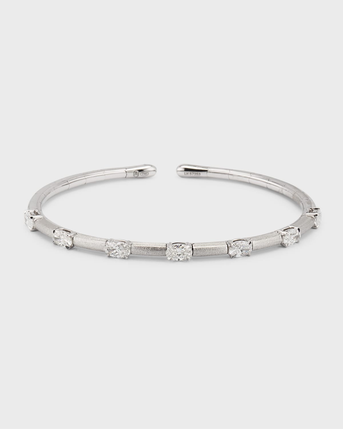 Etho Maria 18K White Gold Flex Bracelet with Diamonds Ovals
