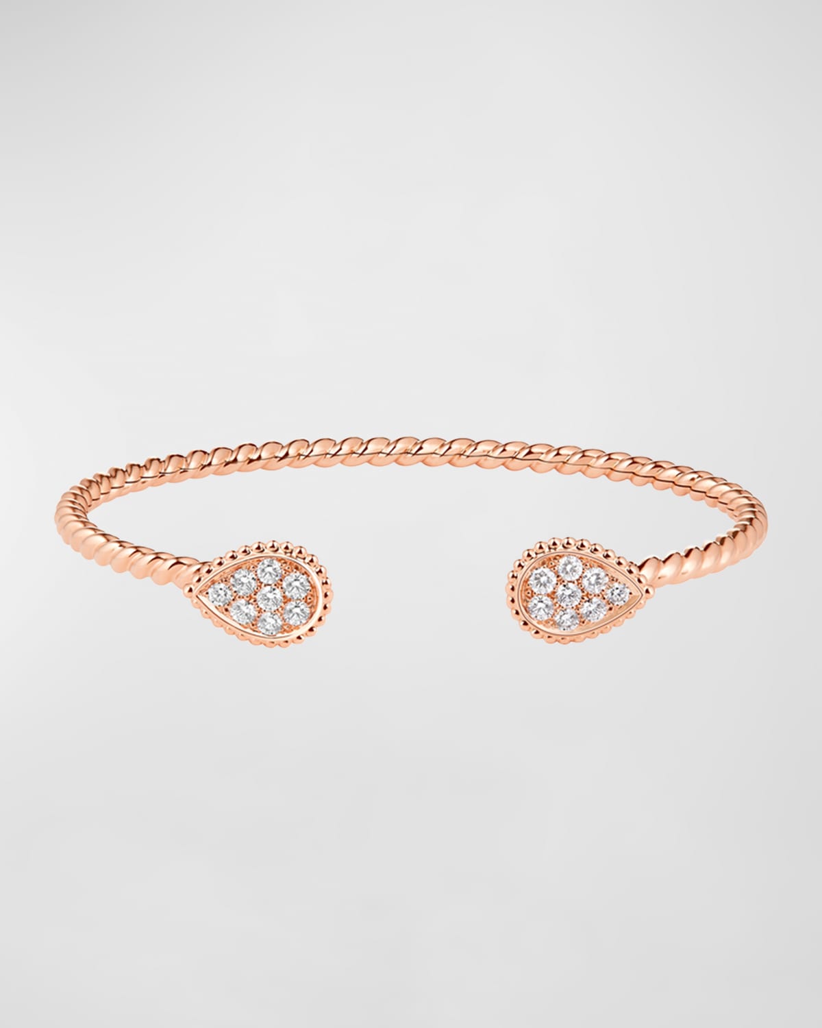Boucheron Serpent Bohème 18K Pink Gold 2-Motif Diamond Bracelet
