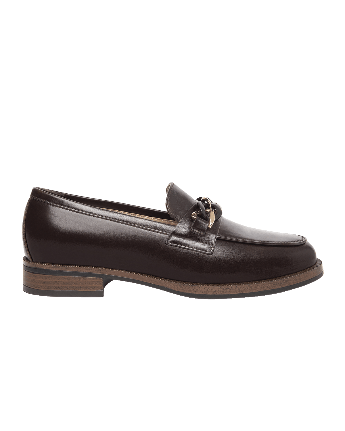 NeroGiardini Leather Chain Slip-on Loafers