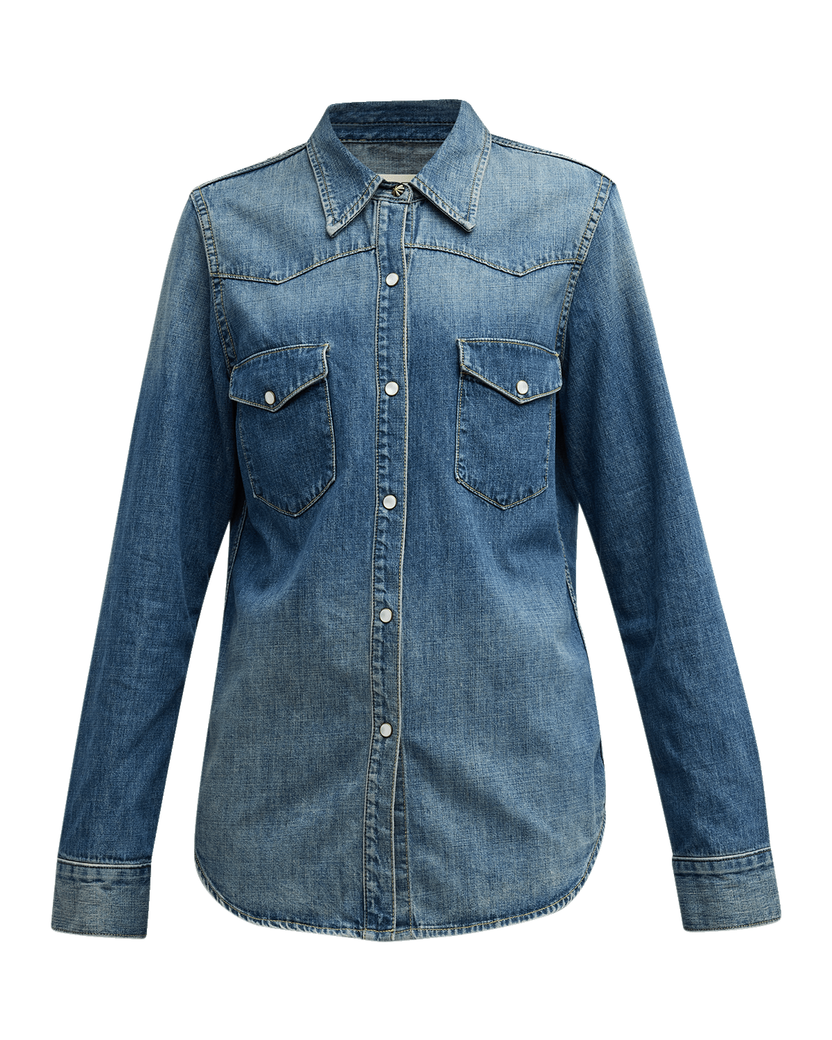 Nili Lotan Travis Denim Western Shirt