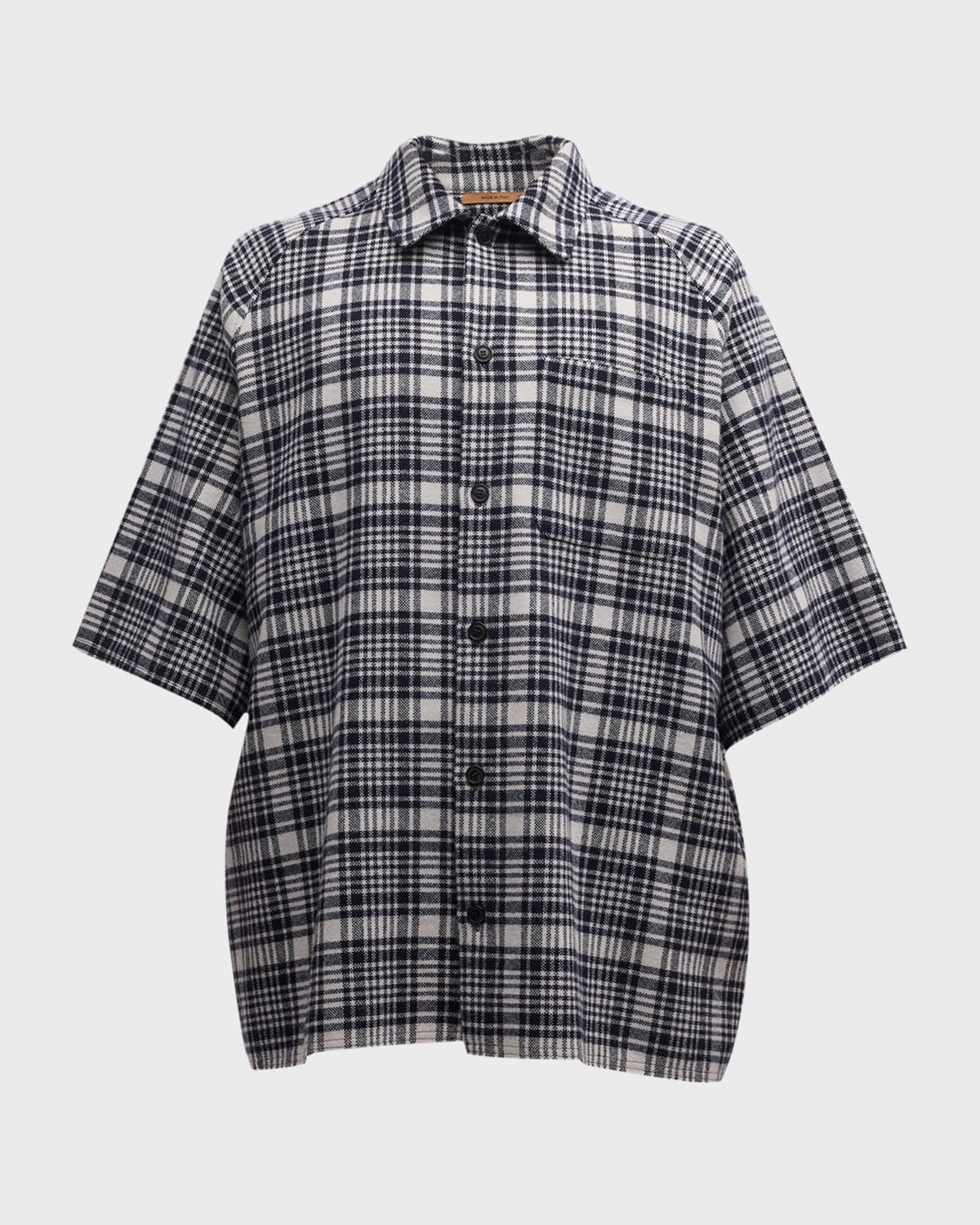 THE ELDER STATESMAN X ZEGNA Men's Wool-Cashmere Plaid Button-Down Shirt