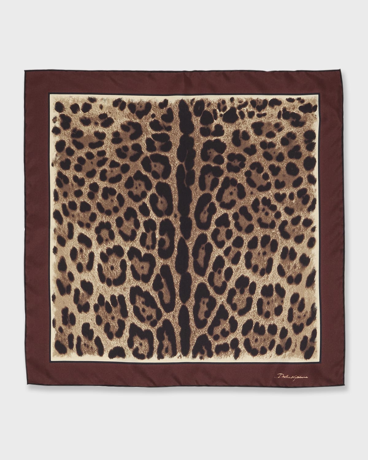 Dolce&Gabbana Jaguar Silk Square Scarf