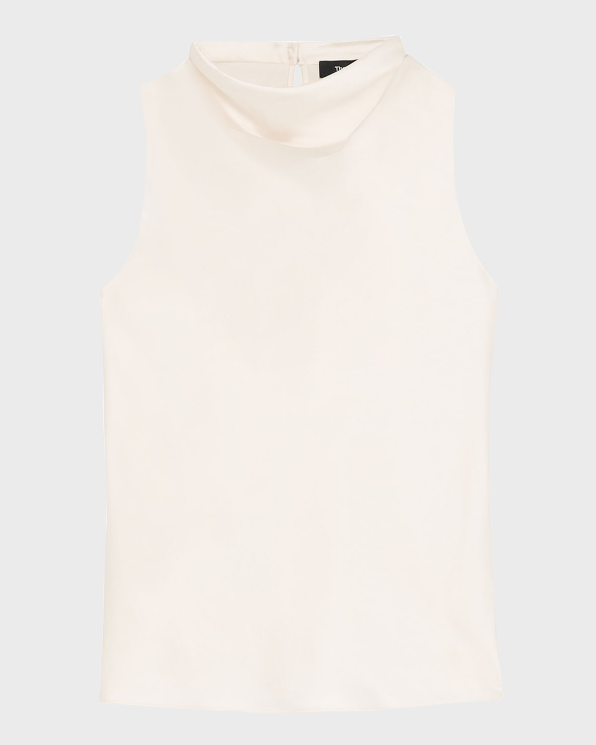 Theory Satin High Cowl-Neck Top