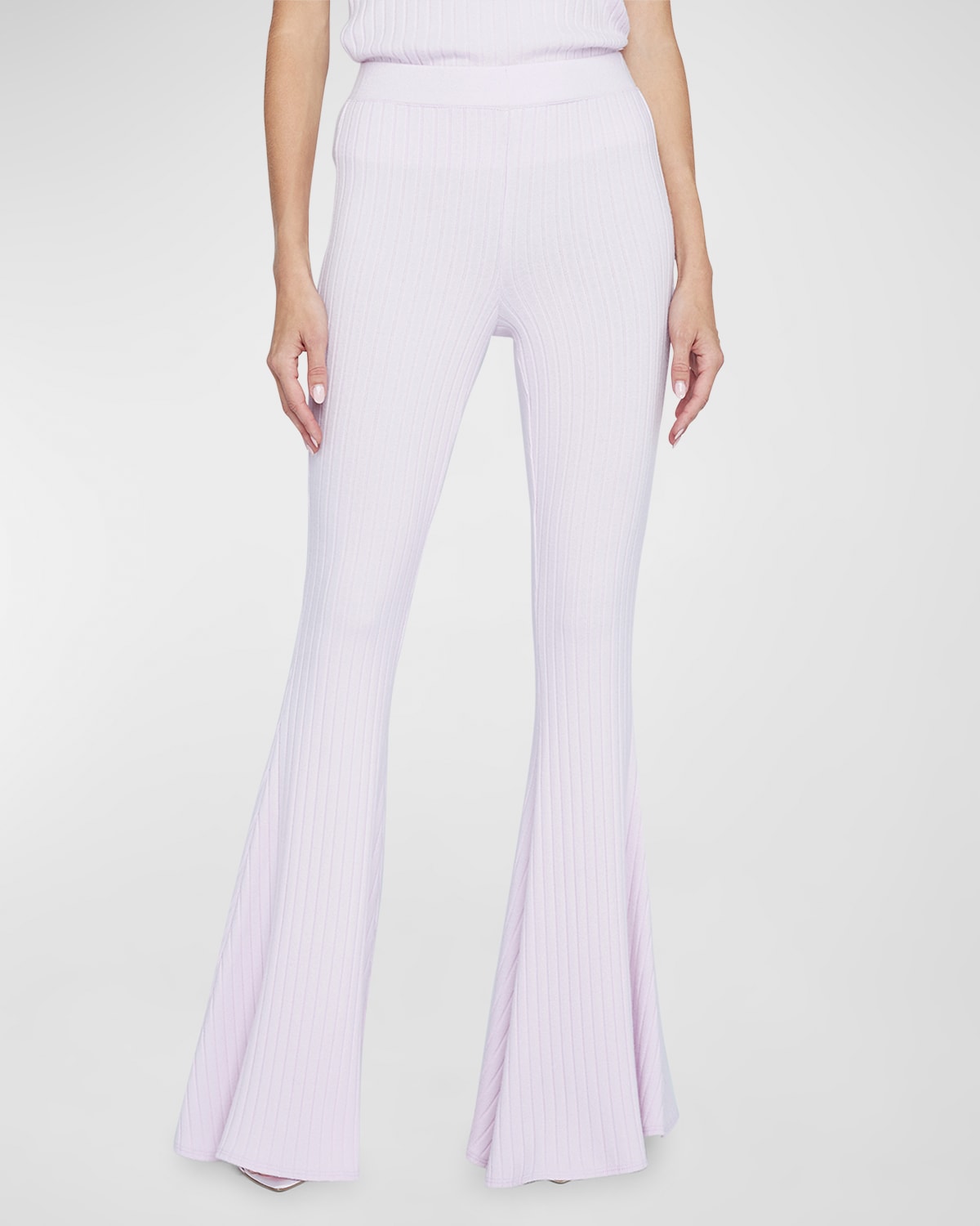 L'Agence Kiki Flared Knit Pull-On Pants