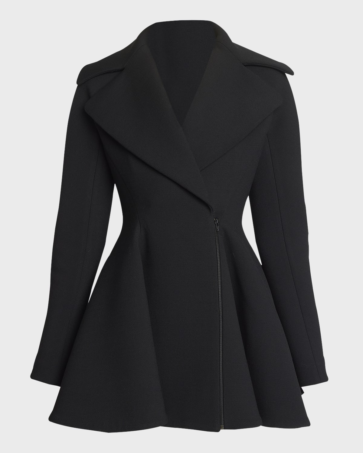 ALAIA Flared Wool Princess Coat