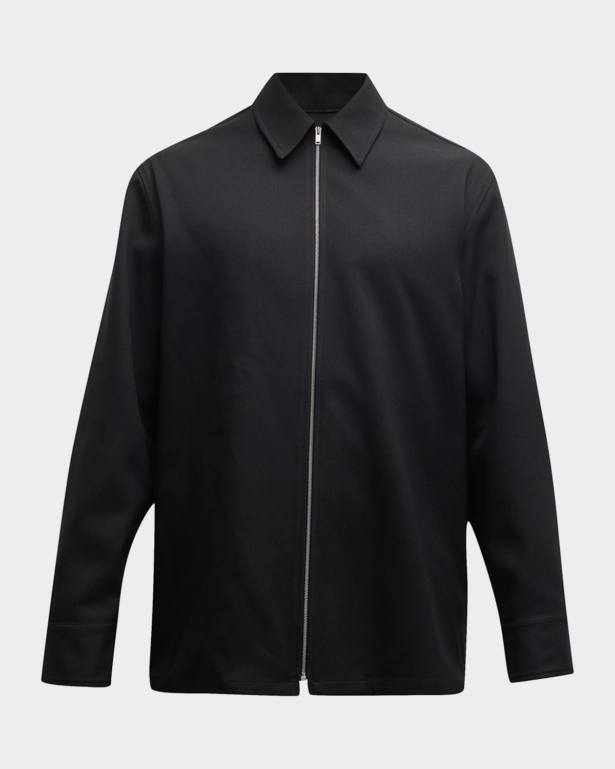 Jil Sander Men's Full-Zip Gabardine Overshirt