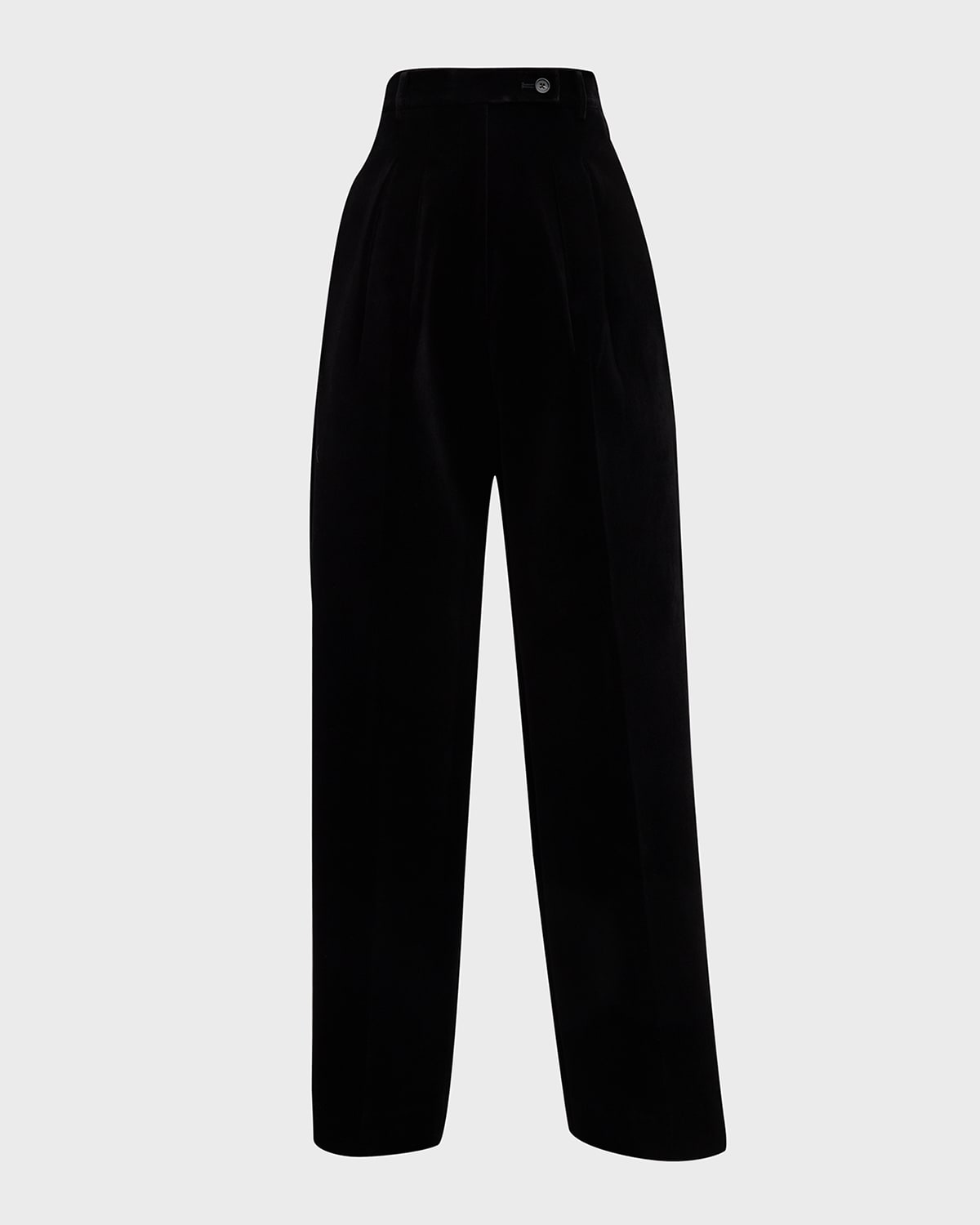 Gia Studios High Rise Straight Velvet Trousers