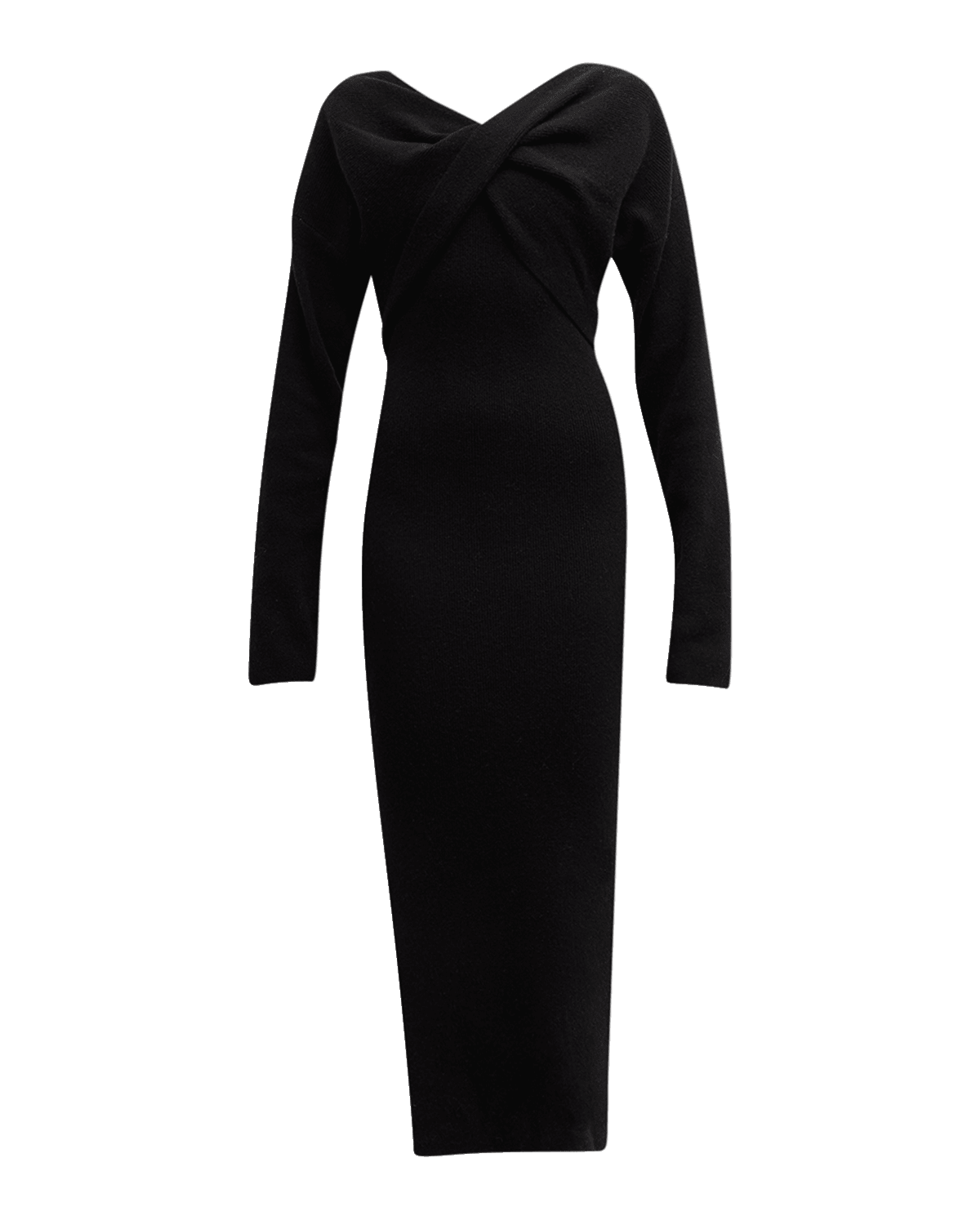 Naadam Wool-Cashmere Ribbed Shawl and Midi Dress Set