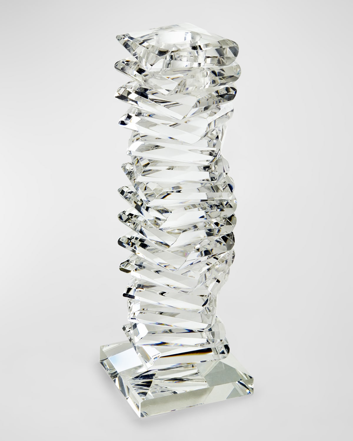 Tizo Clear Crystal "twisted" Candleholder Small