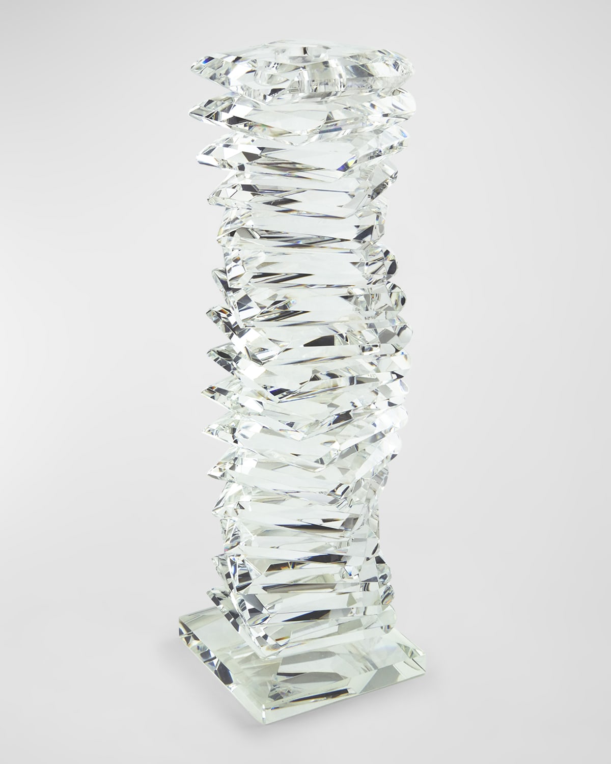 Tizo Clear Crystal "twisted" Candleholder Large