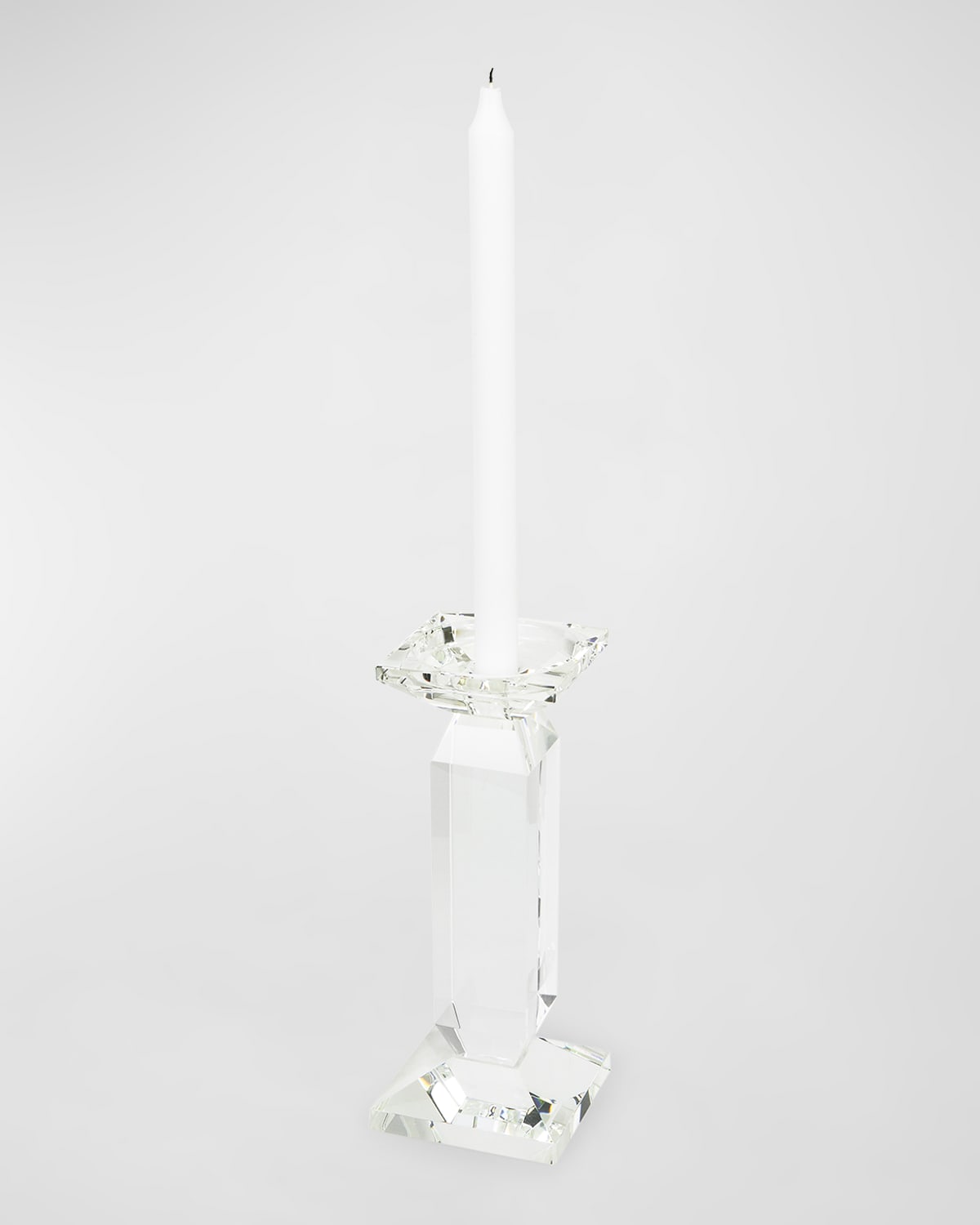 Tizo Clear Crystal Pillar Candle Holder - Small