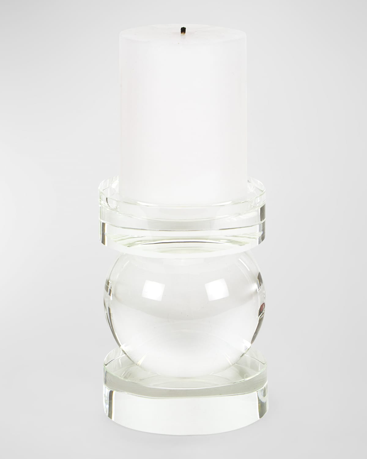 Tizo Clear Crystal Sphere Candle Pillar Small