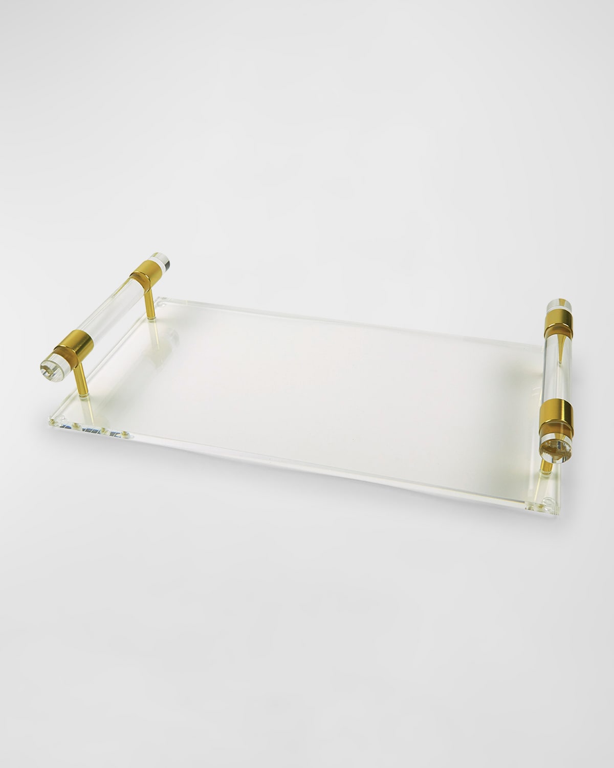 Tizo Lucite Tray With Golden Trim