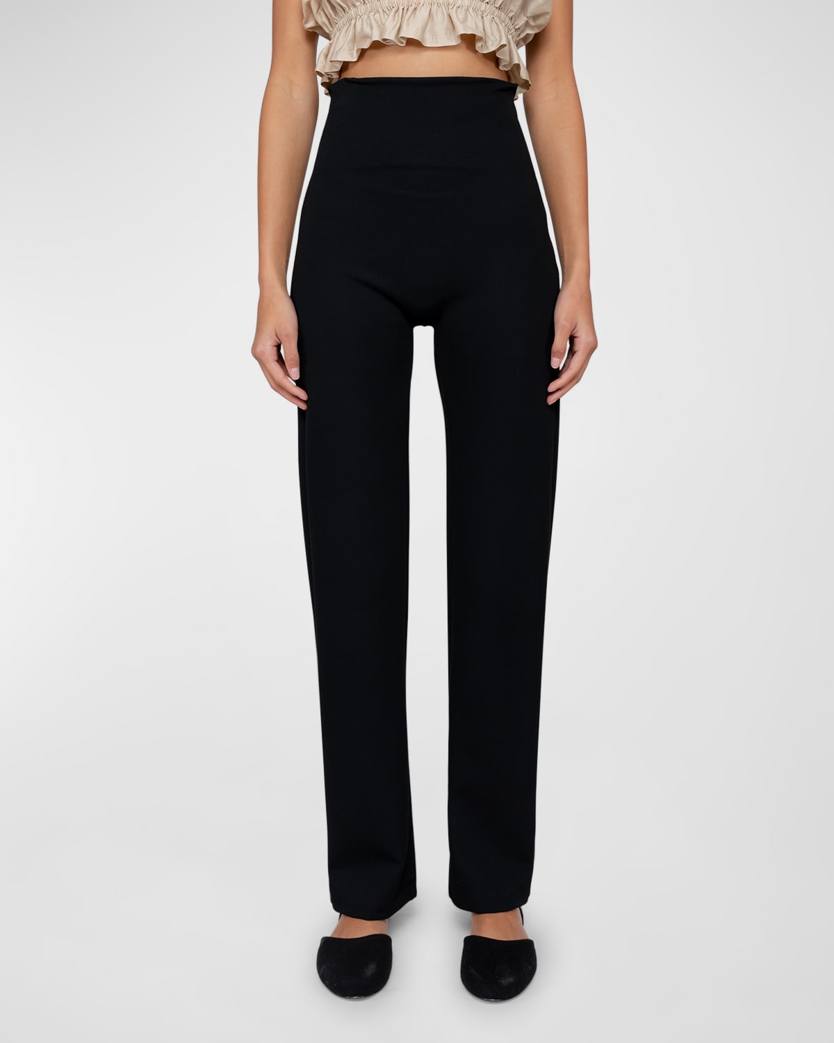 LESET Rio II High-Waist Straight-Leg Pants