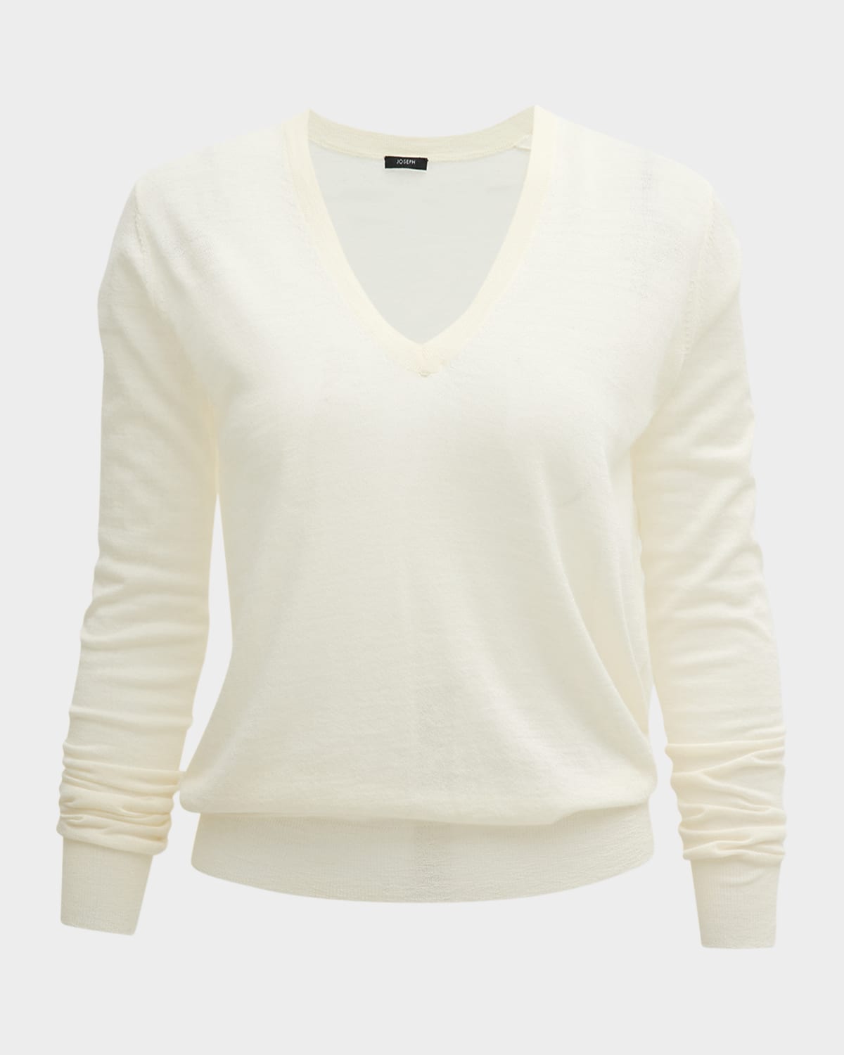 Joseph Cashair Cashmere V-Neck Long-Sleeve Shirt