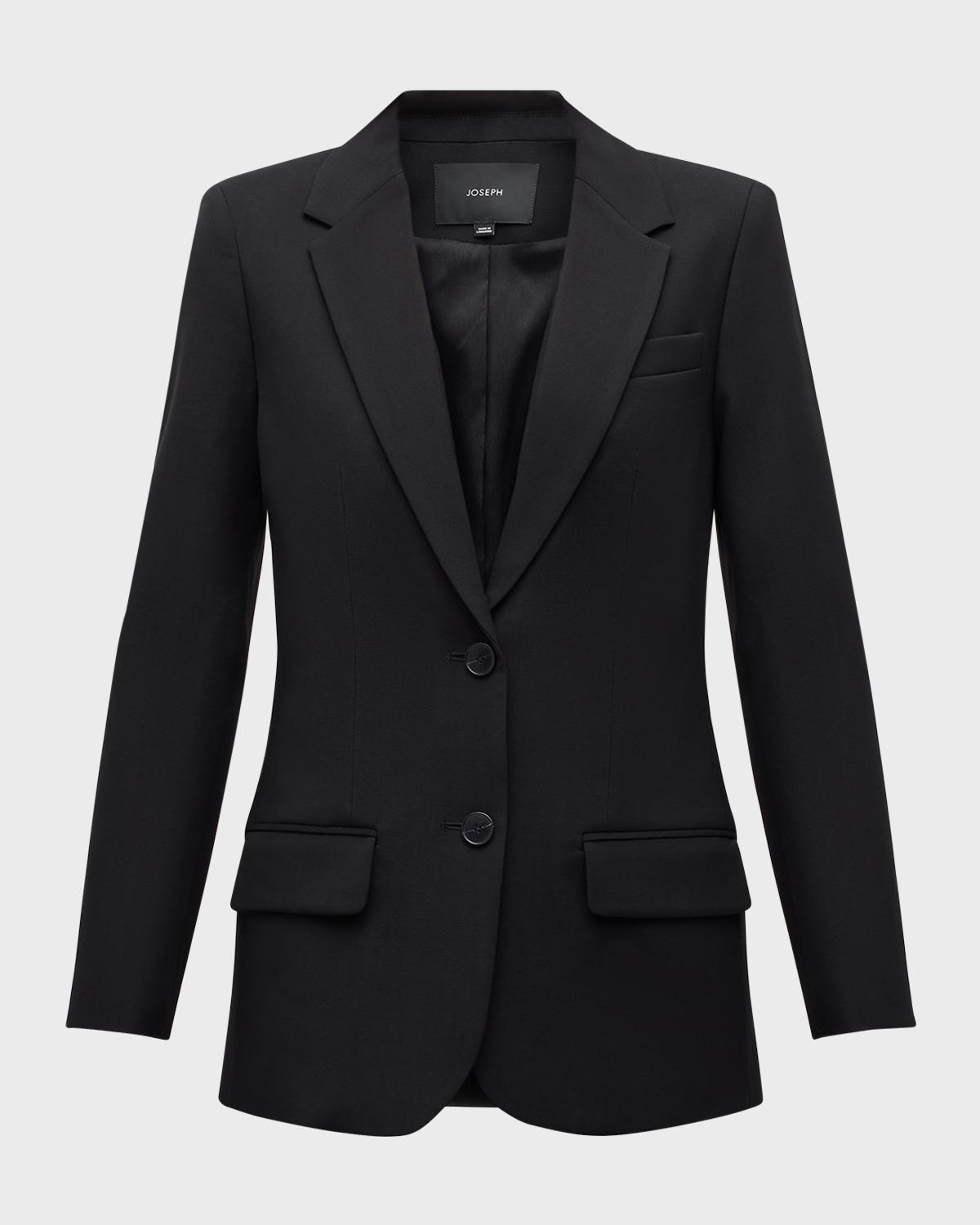 Joseph Jackie Single-Breasted Stretch Wool Blazer