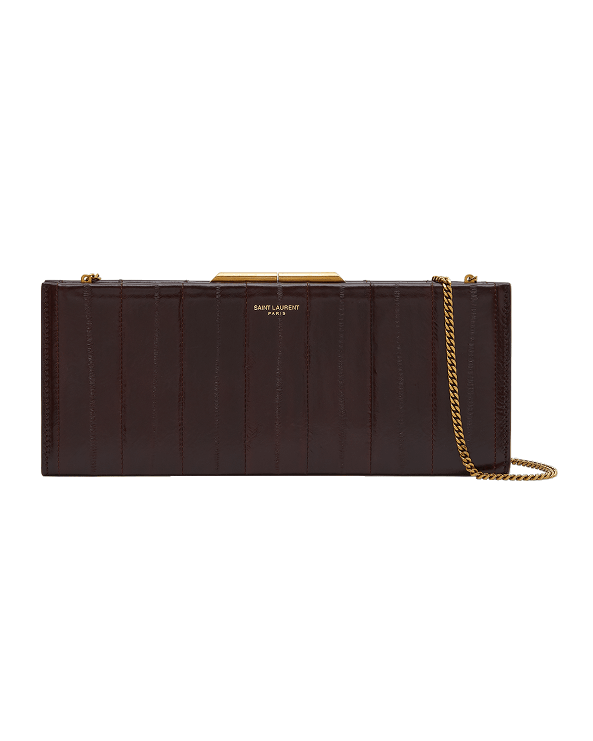 Saint Laurent Midnight Small Pochette Clutch in Eel