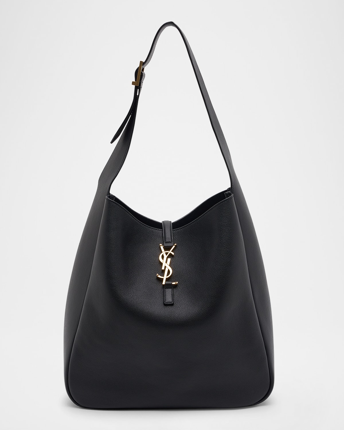 Saint Laurent Le 5A7 Large YSL Shoulder Hobo Bag in Smooth Leather