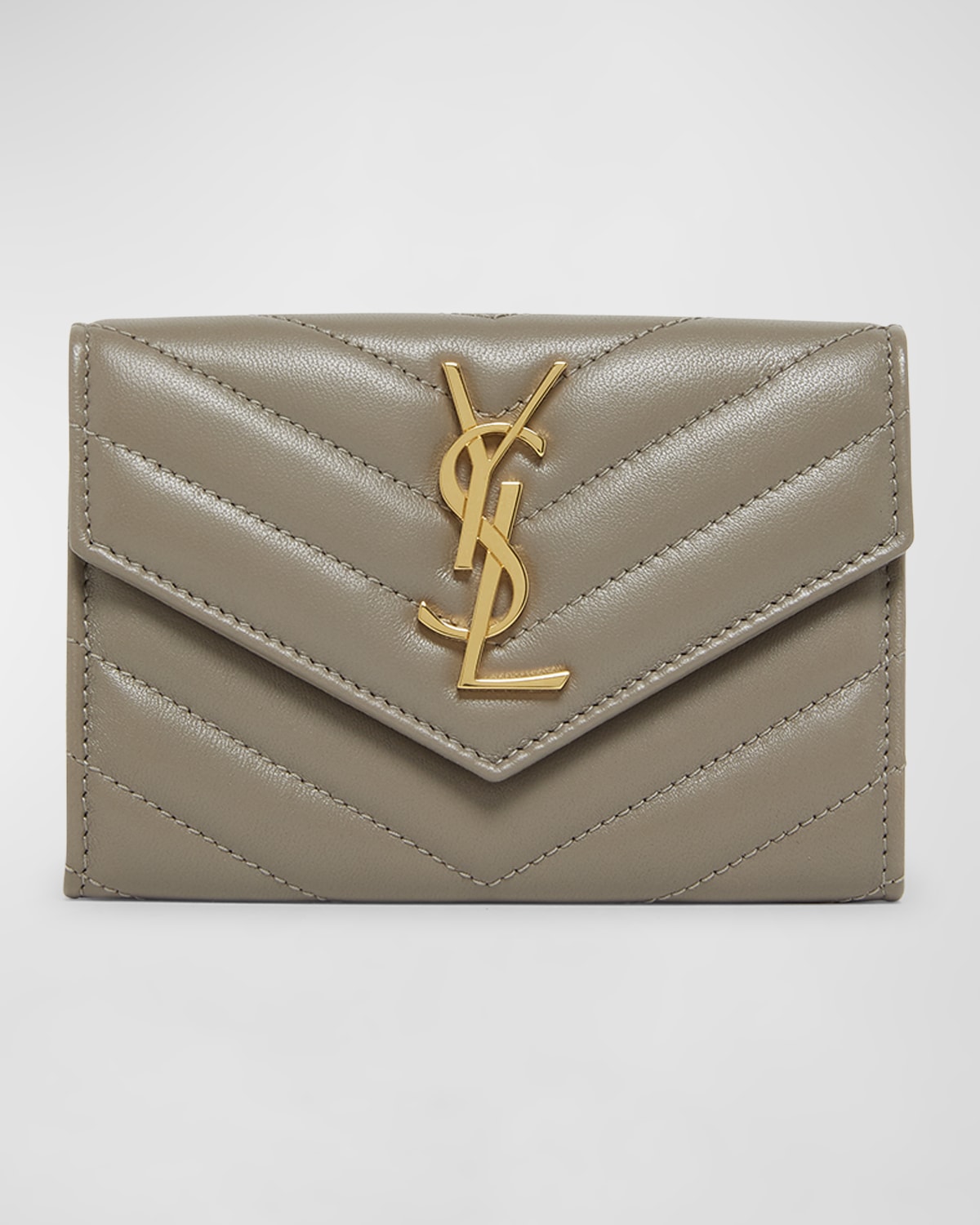Saint Laurent YSL Monogram Small Flap Wallet in Smooth Leather