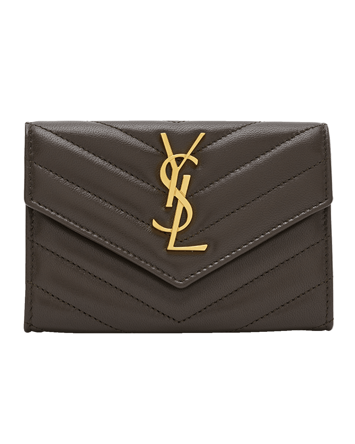 Saint Laurent YSL Monogram Small Flap Wallet in Smooth Leather