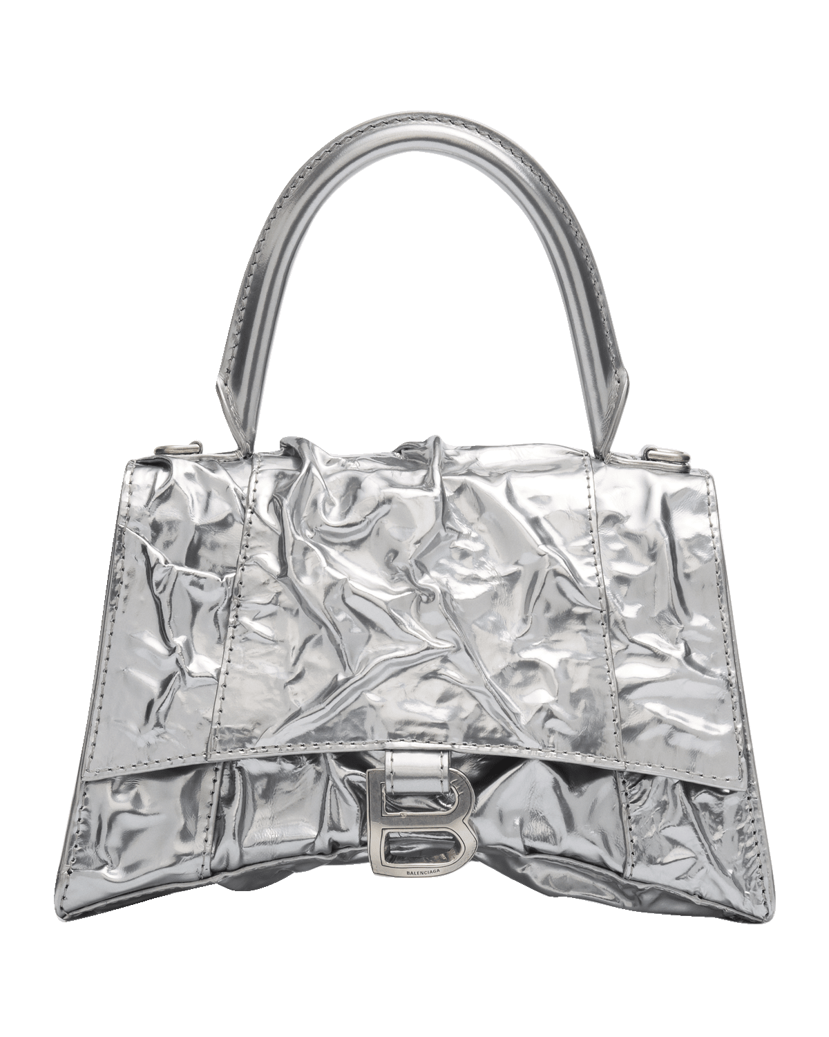 Balenciaga Hourglass Small Crushed-Effect Bag