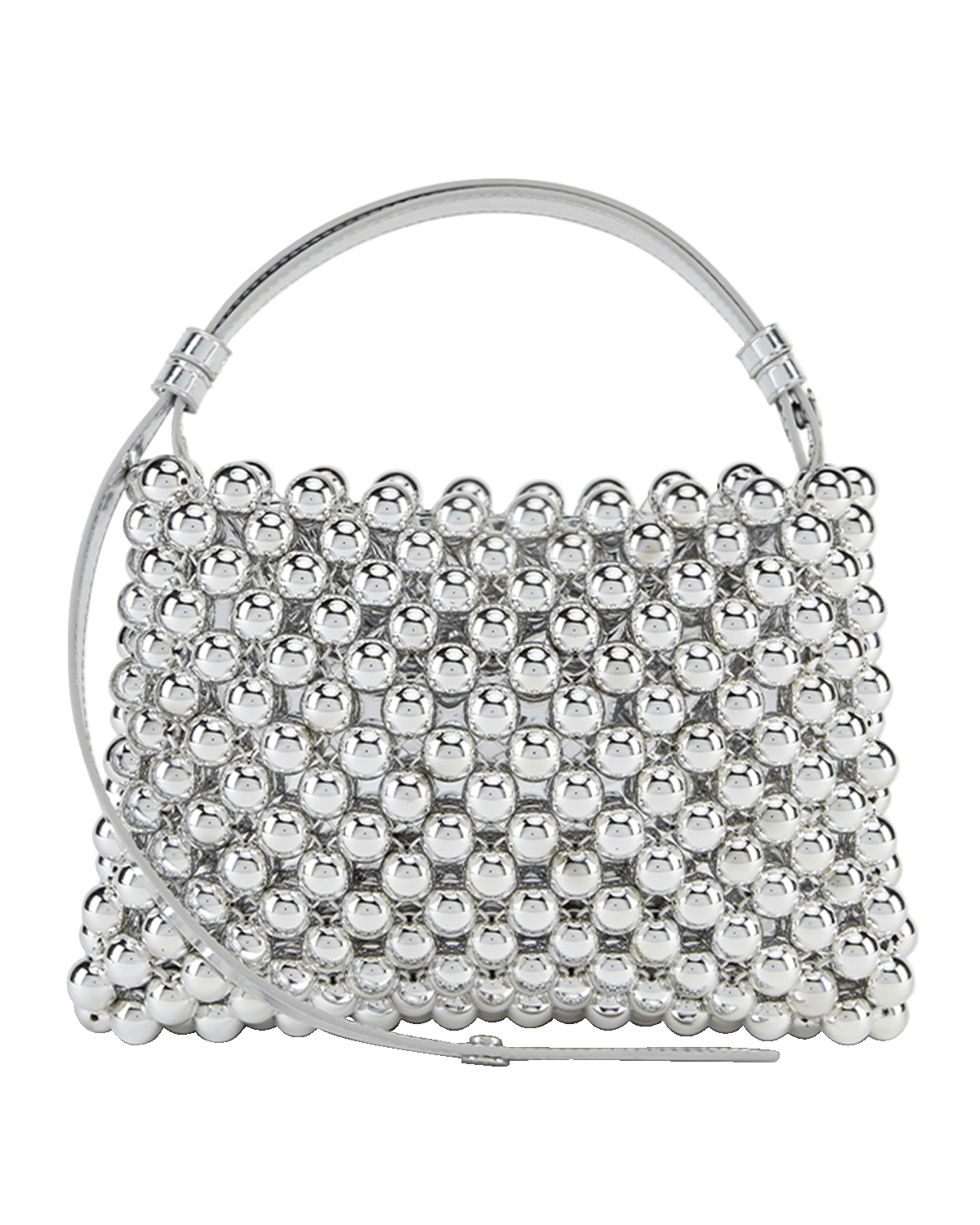 SIMONMILLER Puffin Mini Metallic Beaded Shoulder Bag