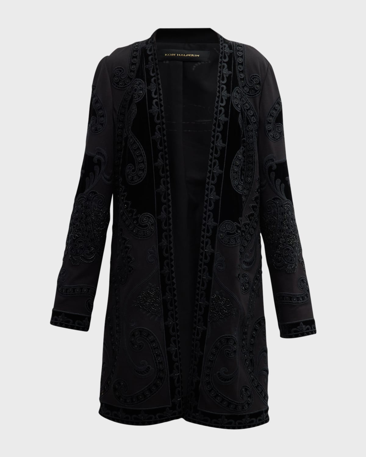 Kobi Halperin Merti Beaded Open-Front Coat
