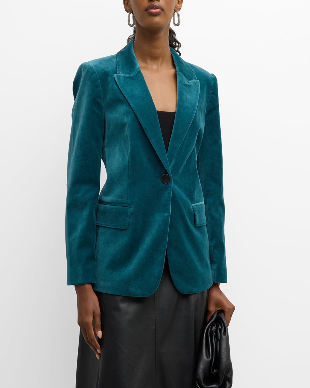 Kobi Halperin Ramsey Single-Button Velvet Blazer