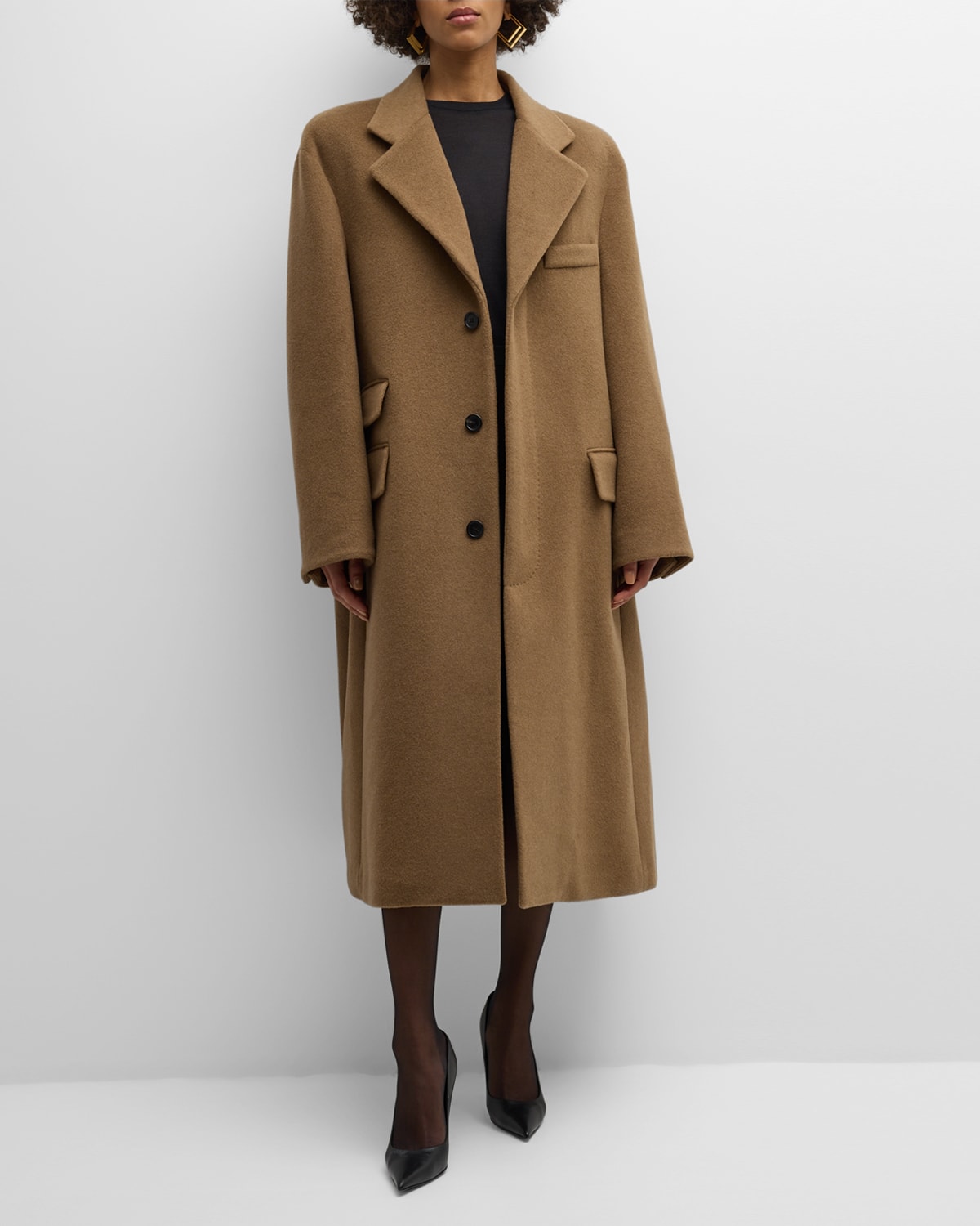 Saint Laurent Wool-Blend Overcoat