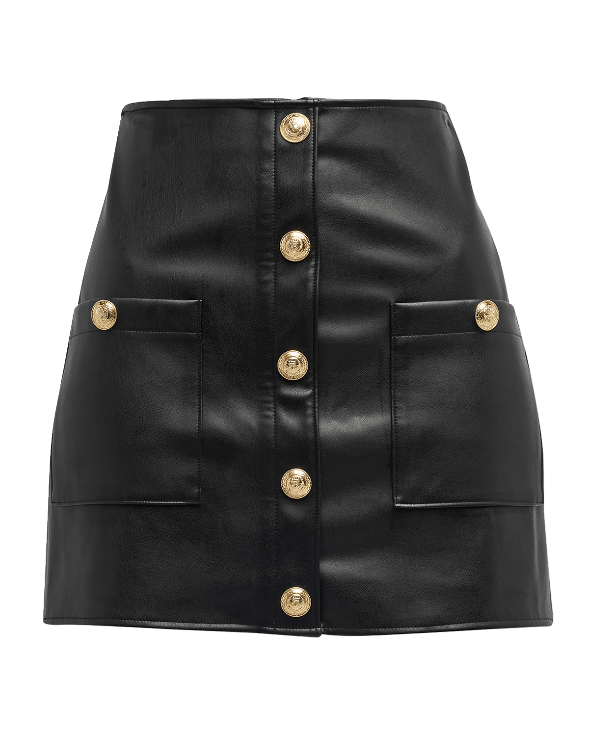 L'Agence Truman Faux Leather Mini Skirt