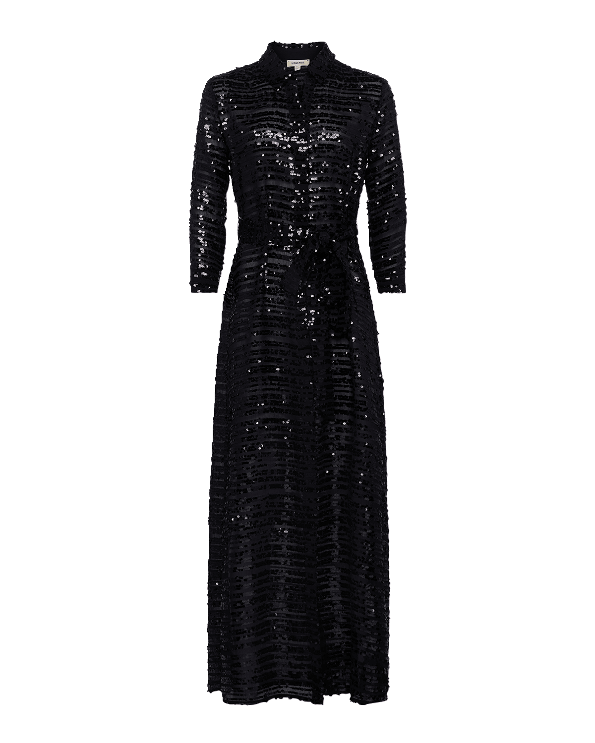 L'Agence Cameron Sequined Maxi Shirtdress