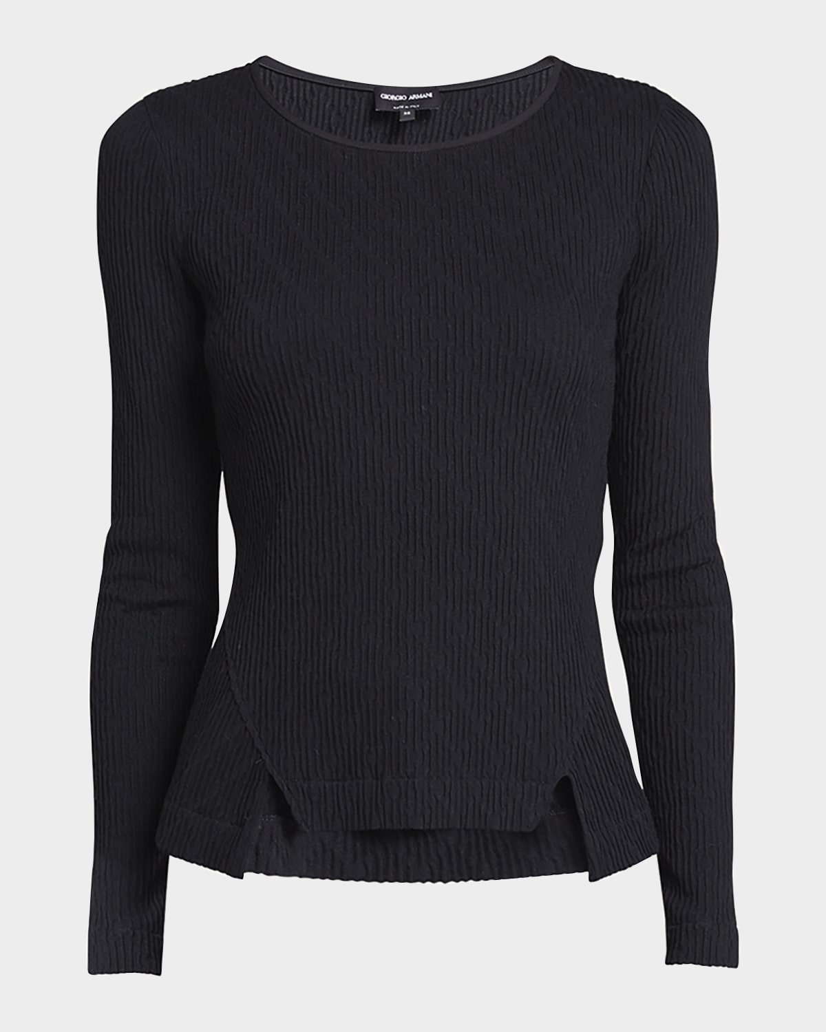 Giorgio Armani Textured Jersey Jacquard Sweater