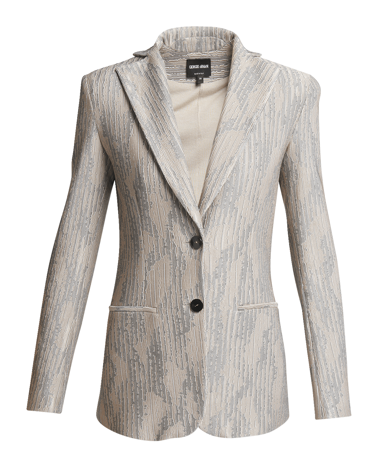 Giorgio Armani Ottoman Jacquard Single-Breasted Blazer