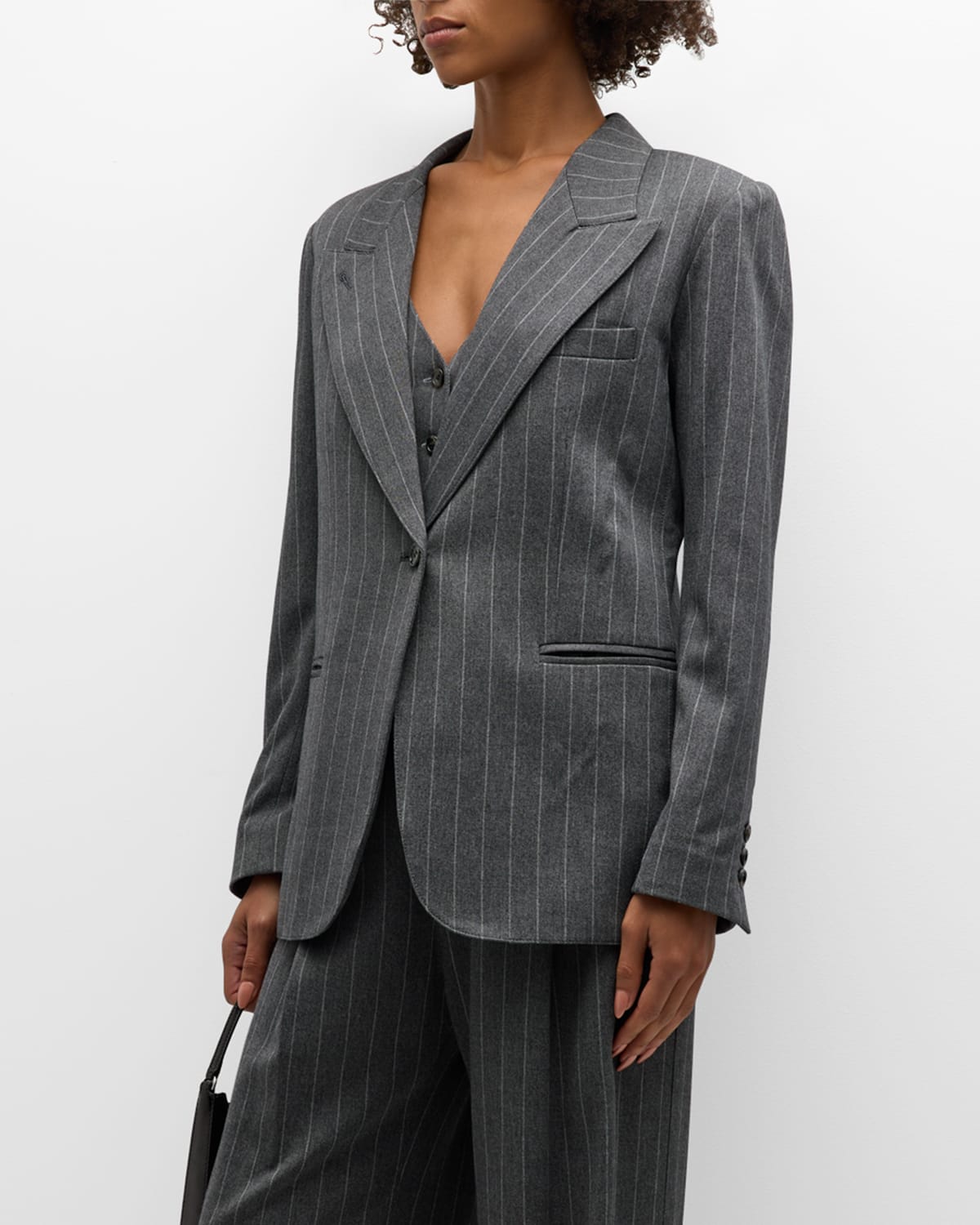 Smythe '90s Pinstriped Wool Blazer