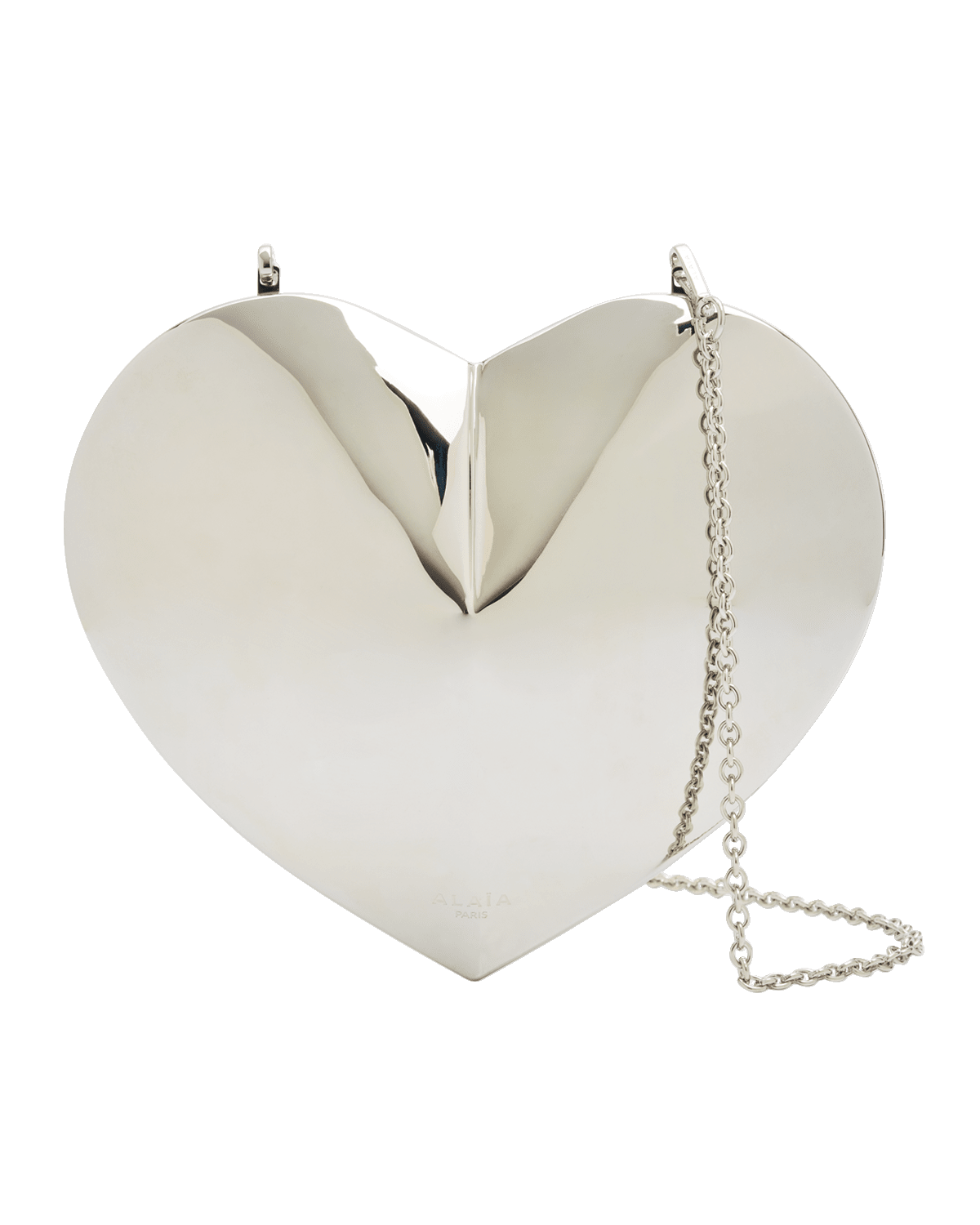 ALAIA Le Coeur Minaudiere in Brass