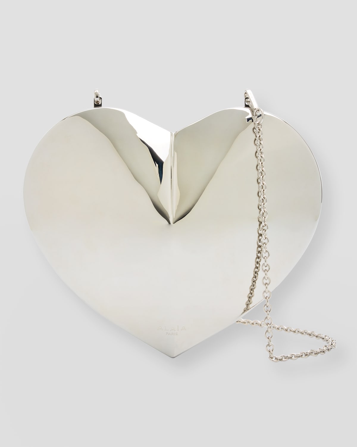 ALAIA Le Coeur Minaudiere in Brass