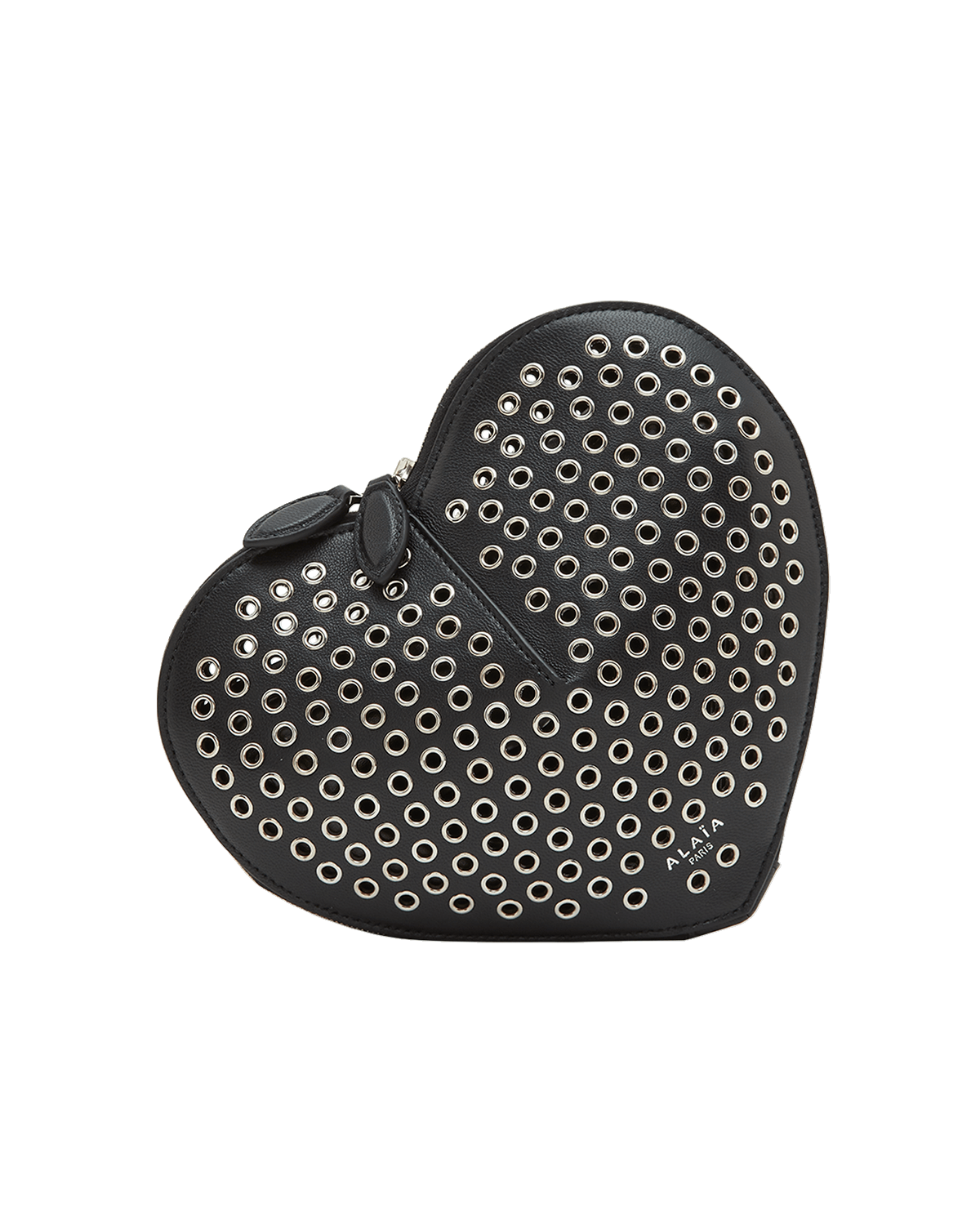 ALAIA Le Coeur Clutch in Lux Leather with Grommets