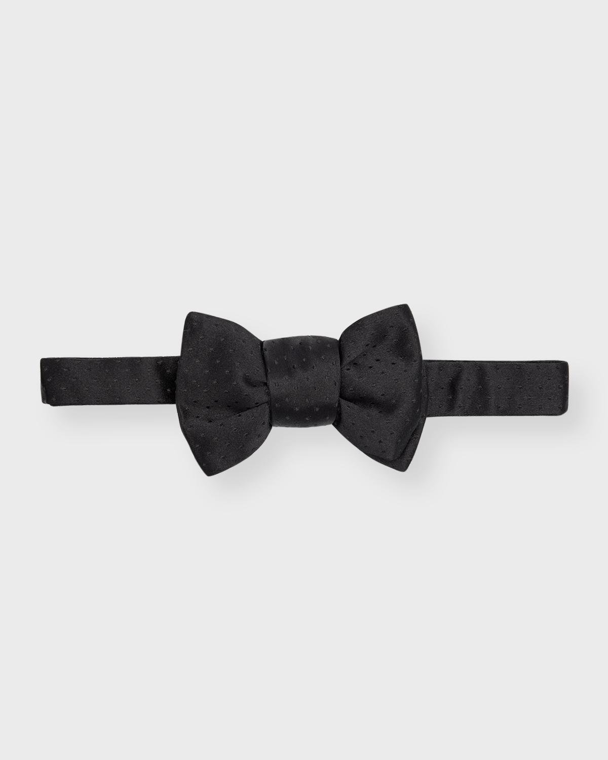 Charvet Men's Satin Tonal Pattern Bow Tie