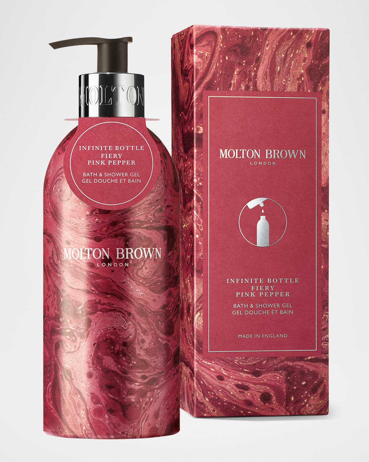 Molton Brown Infinite Bottle Fiery Pink Pepper Bath & Shower Gel, 13.5 oz.