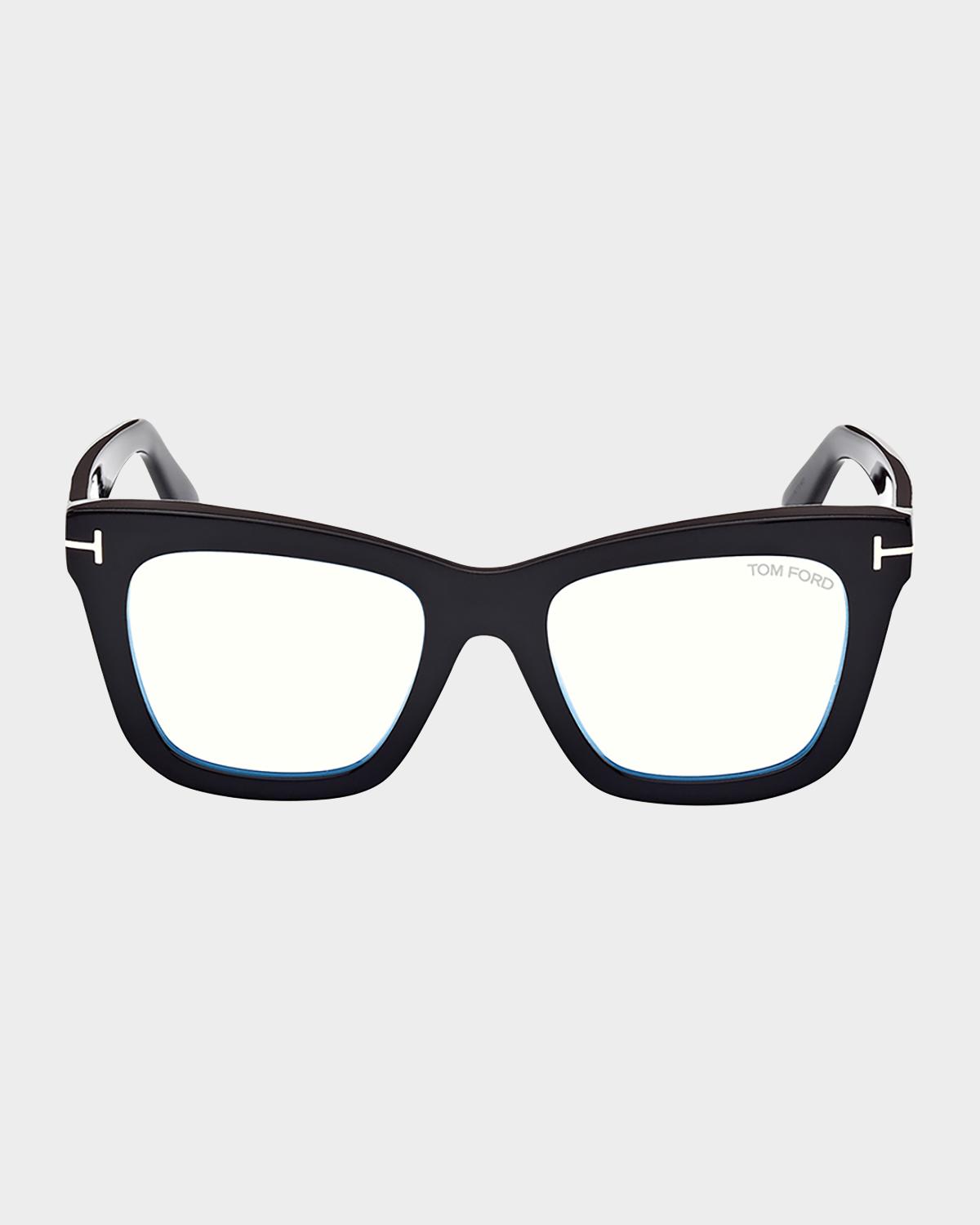 TOM FORD Acetate Square Blue-Block Optical Frames
